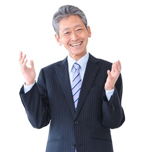 経営者が喜んでいる画像